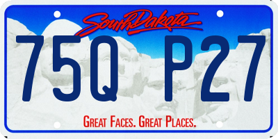SD license plate 75QP27