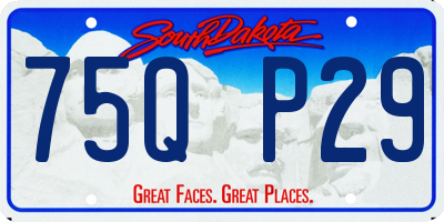 SD license plate 75QP29