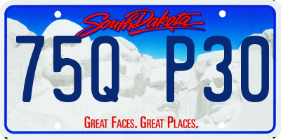 SD license plate 75QP30