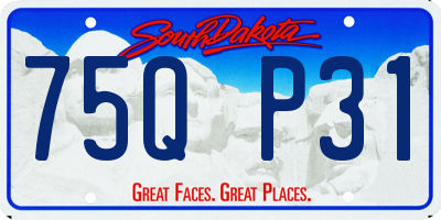 SD license plate 75QP31