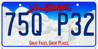 SD license plate 75QP32