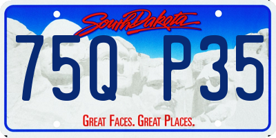 SD license plate 75QP35