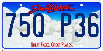 SD license plate 75QP36