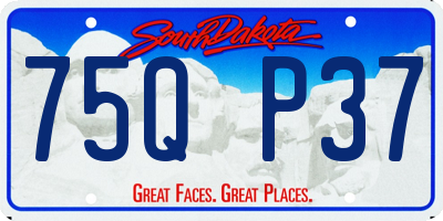 SD license plate 75QP37