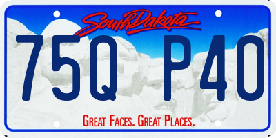 SD license plate 75QP40