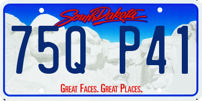 SD license plate 75QP41