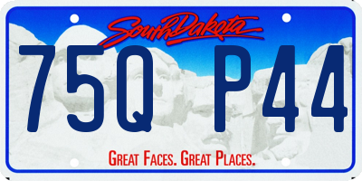 SD license plate 75QP44
