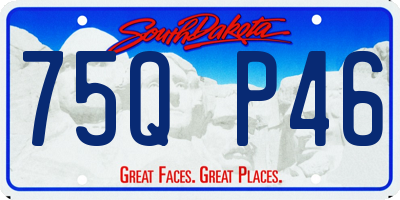 SD license plate 75QP46