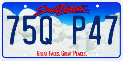 SD license plate 75QP47