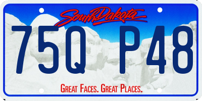 SD license plate 75QP48