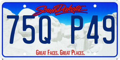 SD license plate 75QP49