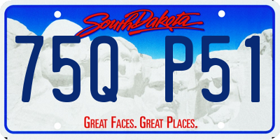 SD license plate 75QP51