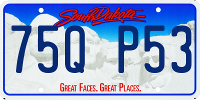 SD license plate 75QP53