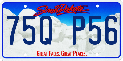 SD license plate 75QP56