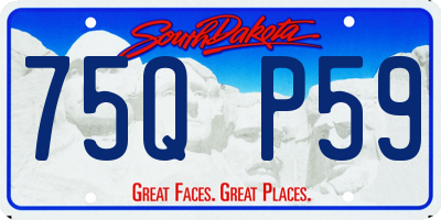 SD license plate 75QP59
