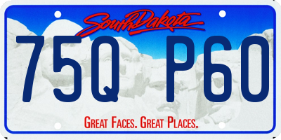 SD license plate 75QP60