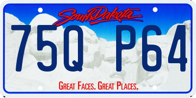 SD license plate 75QP64