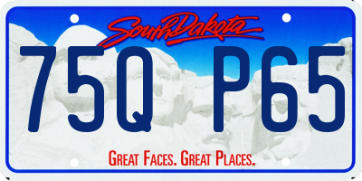 SD license plate 75QP65