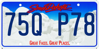 SD license plate 75QP78