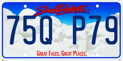 SD license plate 75QP79