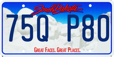 SD license plate 75QP80