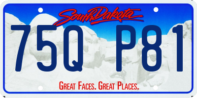 SD license plate 75QP81