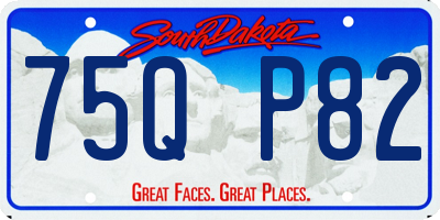 SD license plate 75QP82