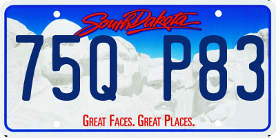 SD license plate 75QP83