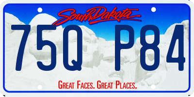 SD license plate 75QP84