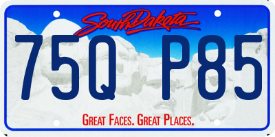 SD license plate 75QP85