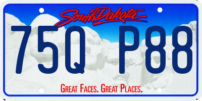 SD license plate 75QP88