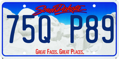 SD license plate 75QP89