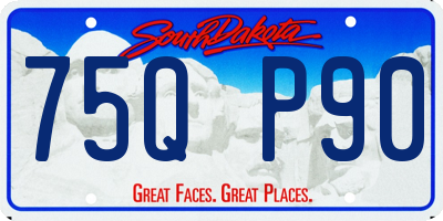 SD license plate 75QP90
