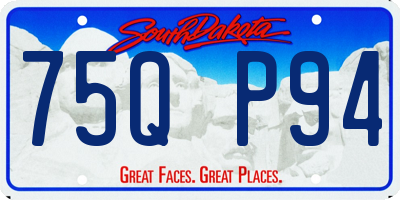 SD license plate 75QP94