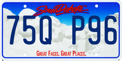 SD license plate 75QP96