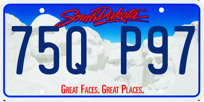 SD license plate 75QP97