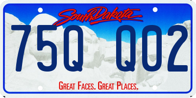 SD license plate 75QQ02