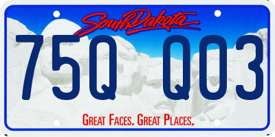 SD license plate 75QQ03