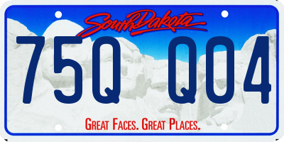 SD license plate 75QQ04