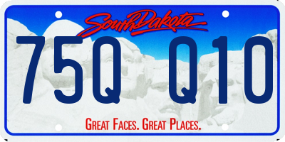 SD license plate 75QQ10