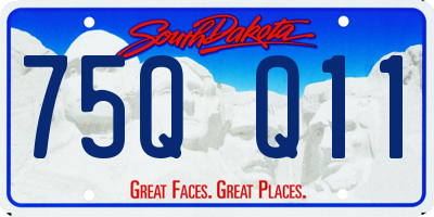 SD license plate 75QQ11