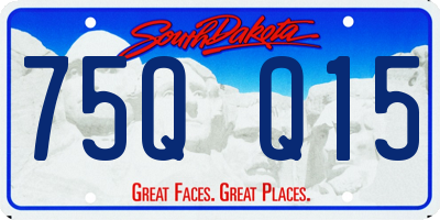 SD license plate 75QQ15