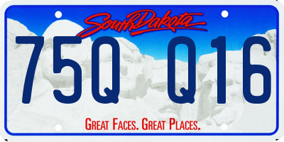 SD license plate 75QQ16