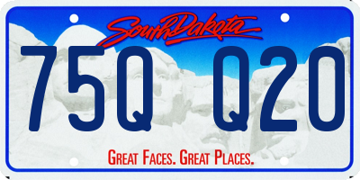 SD license plate 75QQ20