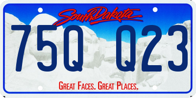 SD license plate 75QQ23