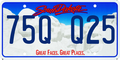 SD license plate 75QQ25
