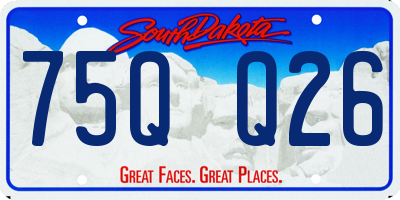 SD license plate 75QQ26