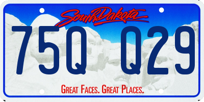 SD license plate 75QQ29