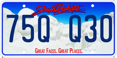 SD license plate 75QQ30