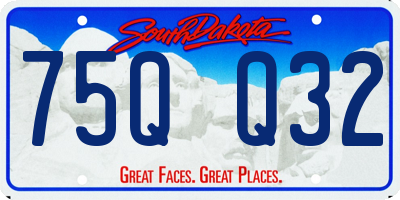 SD license plate 75QQ32